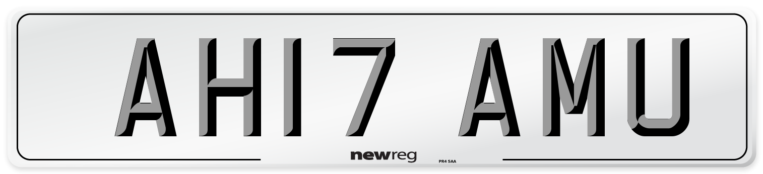 AH17 AMU Number Plate from New Reg